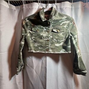 Justice Green Camo Cropped Jacket | Utility Street Style